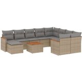  11-dijelni set vrtnih sofa s jastucima bež od poliratana | shoptok.hr