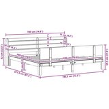  Konstrukcija postelje 2 pcs Voskast rjav Masivno borovo les, (5000121547) | Shoptok.si