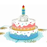 Lovepop Pop-up voščilnica - Mavrična rojstnodnevna torta