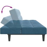  Kavč dvosed z ležiščem in stolčkom za noge moder žamet, (21228552) | Shoptok.si