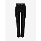 Only Black Leatherette Pants Emily - Women Cene