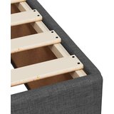  Boxspring krevet s madracem Tamnosiva 80 x 200 cm Tkanina - Tamnosiva 80 x 200 cm Prošiveno gumbima | shoptok.hr
