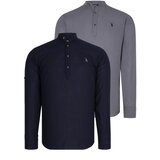 Dewberry DOUBLE SET G783 JUDGE COLLAR SHIRT-NAVY - ANTHRACITE | shoptok.hr