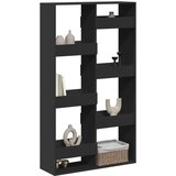 vidaXL Pregrada za prostor črna 100x33x175 cm inženirski les | Shoptok.si