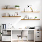  Polica na zidu 4 pcs Bež 120 x 23,5 x 4 cm Konstruirano drvo | shoptok.hr