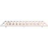 vidaXL Posteljni okvir Bela 140 x 190 cm Trdna borovina | Shoptok.si