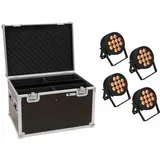 Set 4x LED IP PAR 12x9W SCL Spot + kovček - - Audio-Kondric