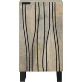  Stranska omarica Bela 40 x 33 x 75 cm trden mangov les, (5000217790) | Shoptok.si