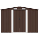 Vrtno spremište 257 x 298 x 178 cm metalno smeđe | Eponuda.com