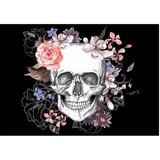  Samoljepljiva foto tapeta - Skull and Flowers 196x140 | shoptok.hr