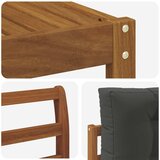  Set vanjskih sofa 4 kom. Prirodna i antracit Smeđa 254 x 162,5 x 73 cm | shoptok.hr