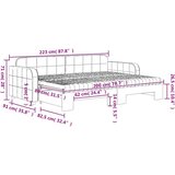 vidaXL Dnevni krevet na razvlačenje tamnosivi 80 x 200 cm baršunasti | shoptok.hr