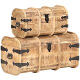 Furnova Skrinje za shranjevanje 2 kosa trden mangov les, (21956127) | Shoptok.si
