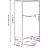  Stalak za cipele crni 48x38x97 5 cm izrađeno drvo | shoptok.hr