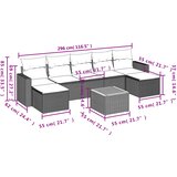  8-dijelni set vrtnih sofa od poliratana s jastucima bež | shoptok.hr