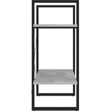 Ormarić za knjige s 2 razine boja betona 60 x 30 x 70 cm drveni | Eponuda.com