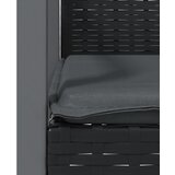  Vrtne stolice s jastucima 6 kom crne 56,5x57x83 cm poliratan | shoptok.hr