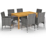  7-dijelni vrtni blagovaonski set sivi | shoptok.hr