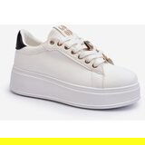 Kesi Women's Platform Sneakers with Embellishments, White Herbisa Cijene