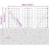 vidaXL Ograda za polje 1,2x50 m pocinčani čelik | shoptok.hr