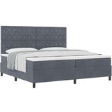 Box Spring Krevet s Madracem Tamno Sivi 200x200 cm Baršun | shoptok.hr