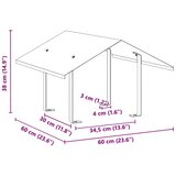  Dimnjački poklopac Srebrno 60 x 60 x 38 cm Nehrđajući čelik | shoptok.hr