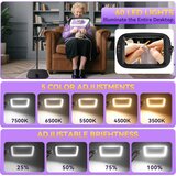NZQXJXZ Pravokotna Povečevalna Svetilka 10× / 30× z LED Osvetlitvijo in Stojalom | Shoptok.si