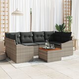 vidaXL set od 7 komada vrtnih sofa s jastučićima siva Poli ratan akacija Cijene