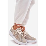 Boto Women's Sports Shoes With Mesh And Studs Beige Ogalda | Shoptok.si