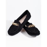 SHELOVET Openwork light loafers with chain Cijene
