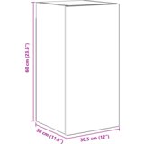 vidaXL TV Kabinet za Zid s policom s pohranom s vratima 4 pcs Crni hrast Konstruirano drvo | shoptok.hr