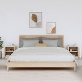  Noćni ormarići 2 kom bijeli 40 x 34 x 45 cm od masivne borovine | Eponuda.com