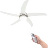  Dekorativni stropni ventilator s svetilko 128 cm bel Cene