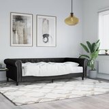 vidaXL Dnevna postelja z vzmetnico črna 90x200 cm umetno usnje Cene