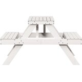  Stol za piknik bijeli 105 x 134 x 75 cm od masivne borovine | shoptok.hr