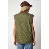  Women's Khaki Pocket Quilted Vest | Eponuda.ba