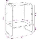  Komoda Crni hrast 60 x 38 x 75 cm Prerađeno drvo Slike