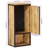  Kupaonski ormarić 40x27x90 cm od masivnog drva manga i željeza | shoptok.hr