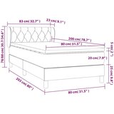  Okvir kreveta s oprugama i madrac tamnosivi 80x200cm od tkanine | shoptok.hr