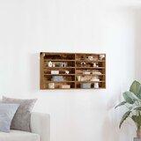  Razstavna omara na steni iz starega lesa in inženirskega lesa, (22013997) | Shoptok.si