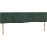 Maison Chic Posteljno vzglavje - Vzglavna omarica 2 kosa temno zeleno 100x5x78/88 cm žamet, (22077366) Cene