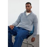 Trendyol Indigo Slim Half Turtleneck Melted Knitwear Sweater | shoptok.hr