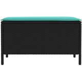  Vrtni otoman Crna i Tirkizna 80 x 38 x 42 cm PE ratan | shoptok.hr