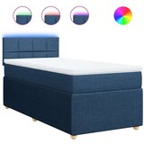  Krevet s oprugama i madracem plavi 90 x 190 cm od tkanine | shoptok.hr
