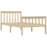  Okvir kreveta prirodna boja od masivne borovine 100 x 200 cm | shoptok.hr