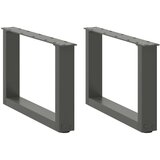  Noge za stolić U-oblika 2 kom antracit 50x(30-31) cm čelik | shoptok.hr
