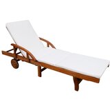 Maison Chic Ležalnik - Sončna ležalnik z blazino trden akacijev les, (22043524) | Shoptok.si