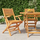 Maison Chic Zložljiv Vrtni Stoli - Stol za vrt 2 kosa 55x62x90 cm trdna tikovina JS2630, (21876155) | Shoptok.si