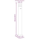  Vanjske podne svjetiljke sa senzorima 3kom crne 110cm aluminij | Eponuda.ba