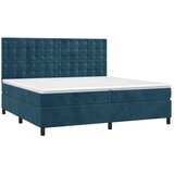 Krevet s oprugama i madracem tamnoplavi 200x200 cm baršunasti | shoptok.hr